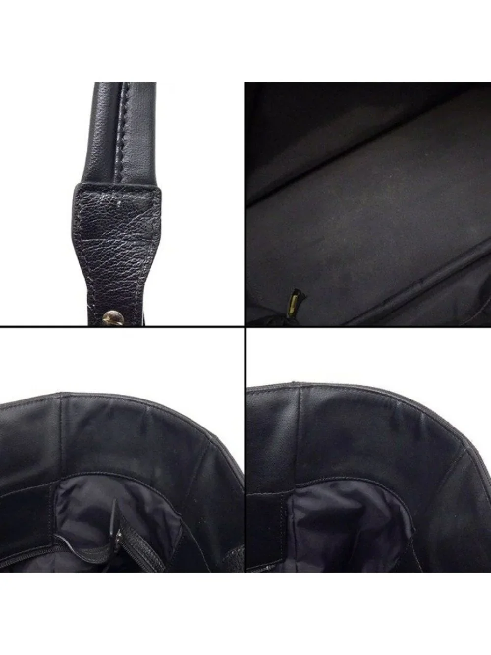 Chanel Tote Paris Biarritz MM Black Leather Silver